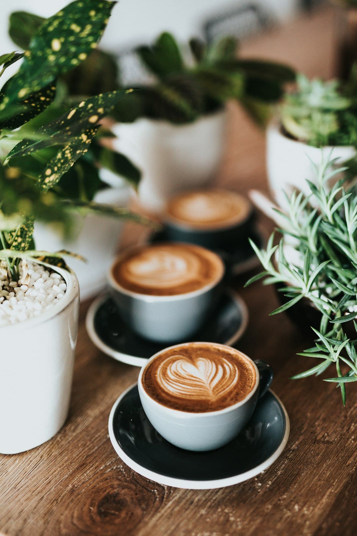 Coffee cup on a cafe table
